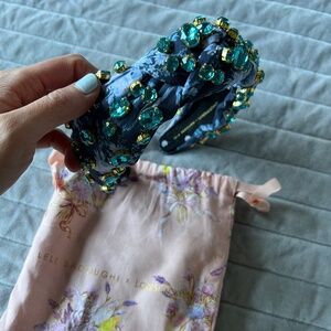 Lele sadoughi blue rhinestone headband